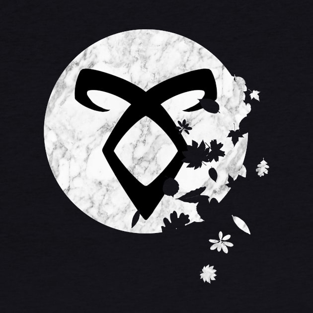 Shadowhunters rune - Angelic Power rune (marble texture and destructive leaves) - Malec | Mundane | Alec, Magnus, Jace, Clary by Vane22april